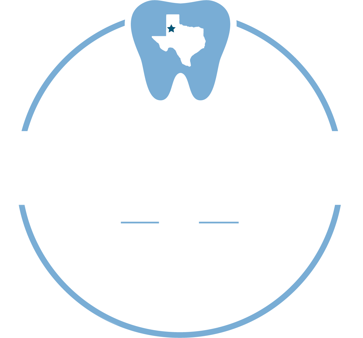 Dentist of Lubbock Logo RGB white